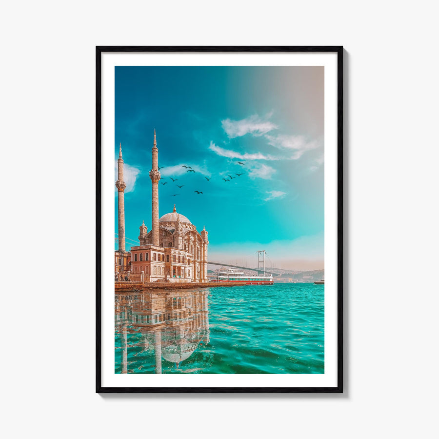 Istanbul no. 2 colorful photo poster of Türkiye – vertical wall art, unframed print shown in interior mockup