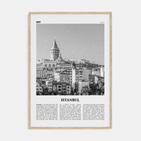 Istanbul No 2 Poster Natural Wood / 8x12 in Nbourhood Travel B&W Poster