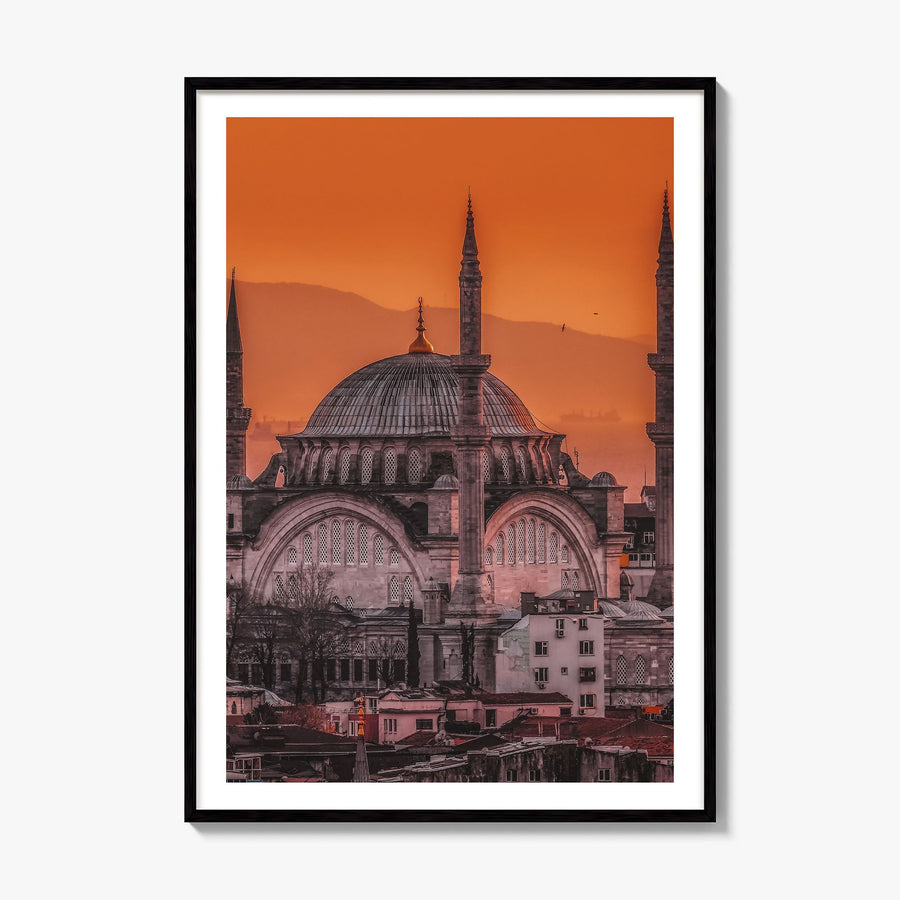 Istanbul Photo No 1 Poster, framed poster mockup, white border
