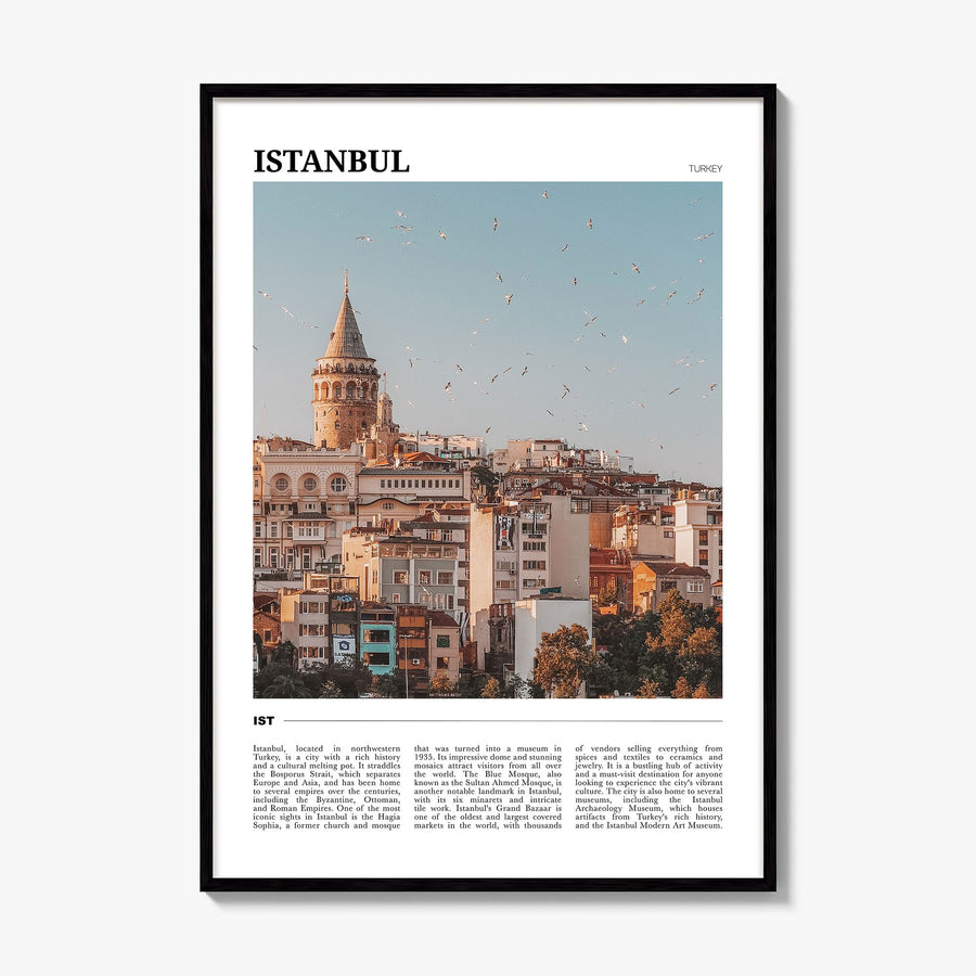 Istanbul Travel Poster, framed poster mockup