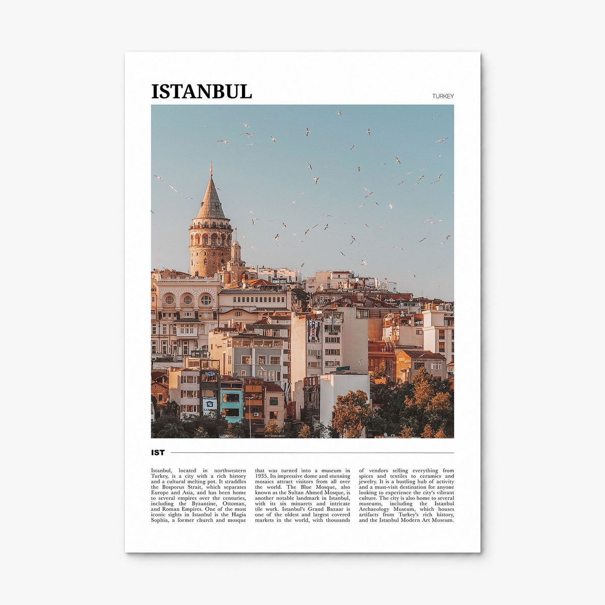 Istanbul Travel Poster, print only (unframed)