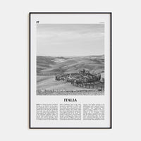 Italia Poster None / 8x12 in Nbourhood Travel B&W Poster