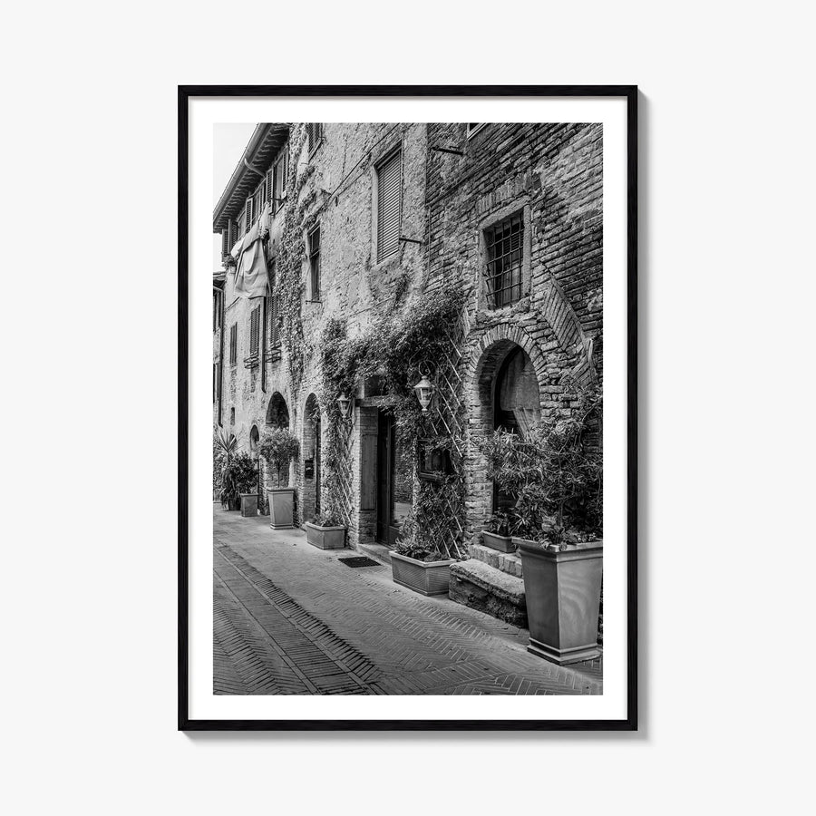 Italy no. 4 black & white photo poster of Europe – vertical wall art, unframed print shown in interior mockup