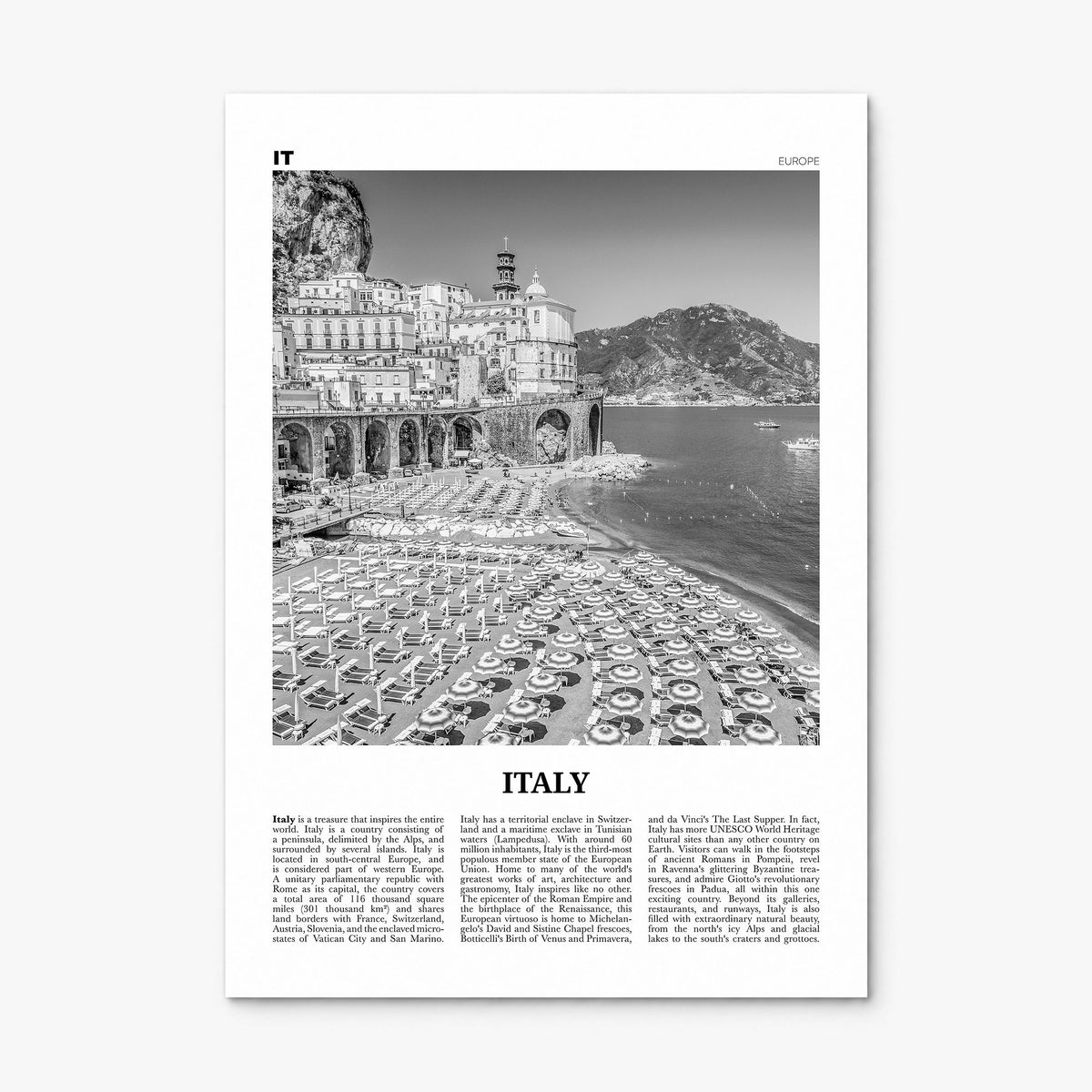 Italy Newspaper No 2 Poster, print only (unframed)
