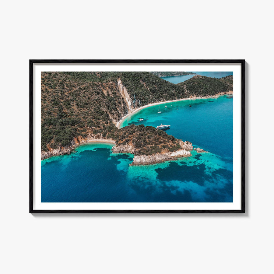 Ithaca colorful photo poster of New York, USA – horizontal wall art, unframed print shown in interior mockup