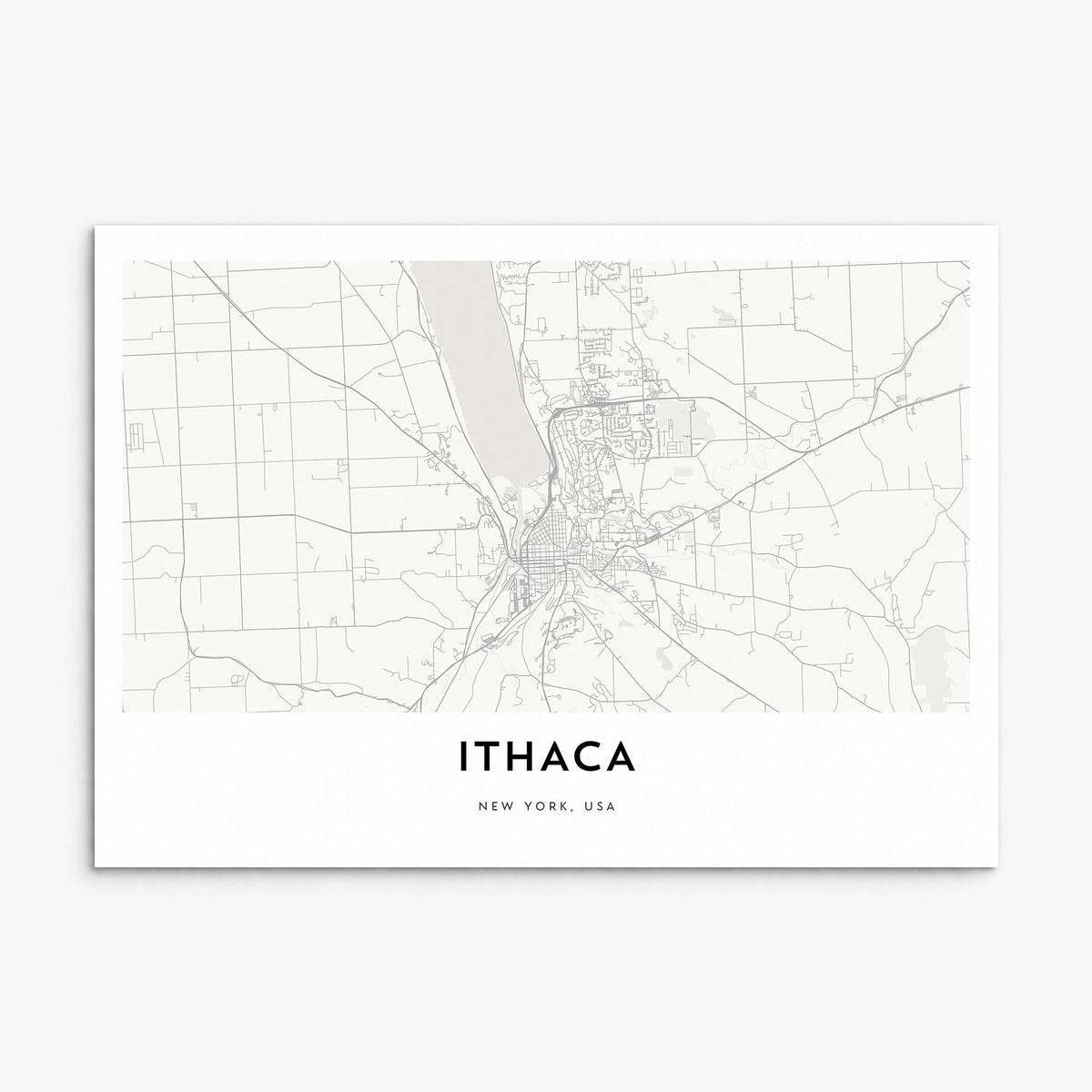 Ithaca Map Poster, print only (unframed)