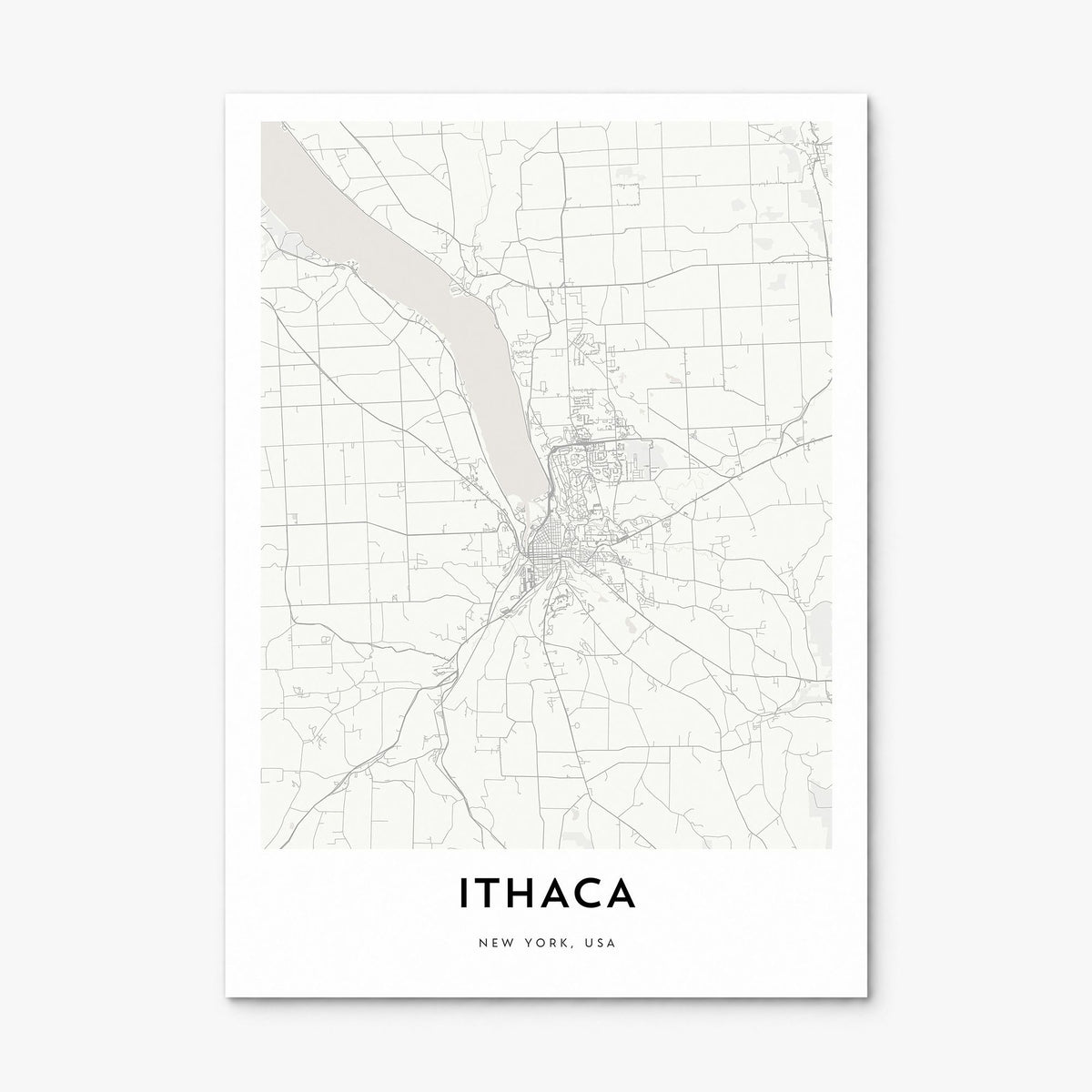 Ithaca Map Poster, print only (unframed)