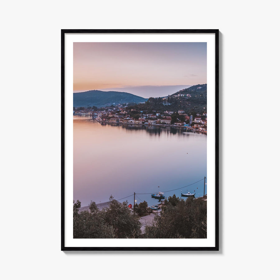 Ithaca no. 1 colorful photo poster of New York, USA – vertical wall art, unframed print shown in interior mockup