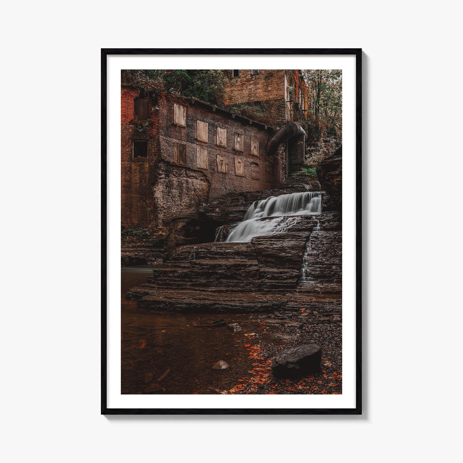 Ithaca no. 2 colorful photo poster of New York, USA – vertical wall art, unframed print shown in interior mockup