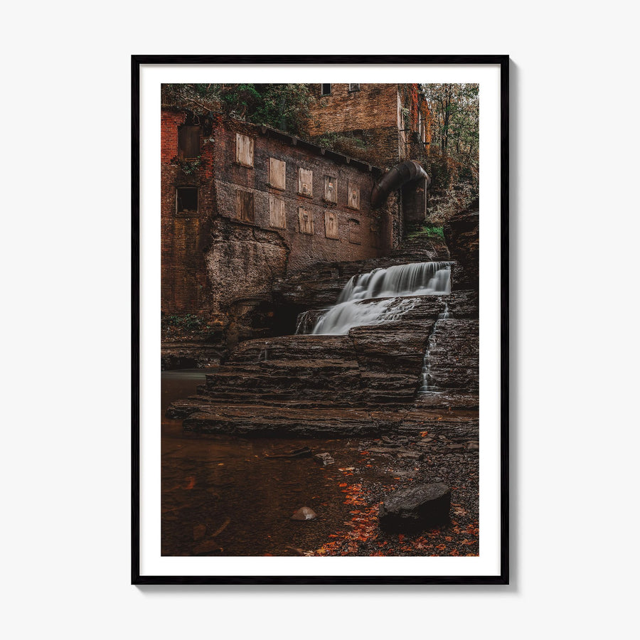 Ithaca Photo No 2 Poster, framed poster mockup, white border