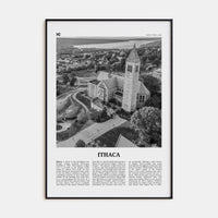 Ithaca Poster None / 8x12 in Nbourhood Travel B&W Poster