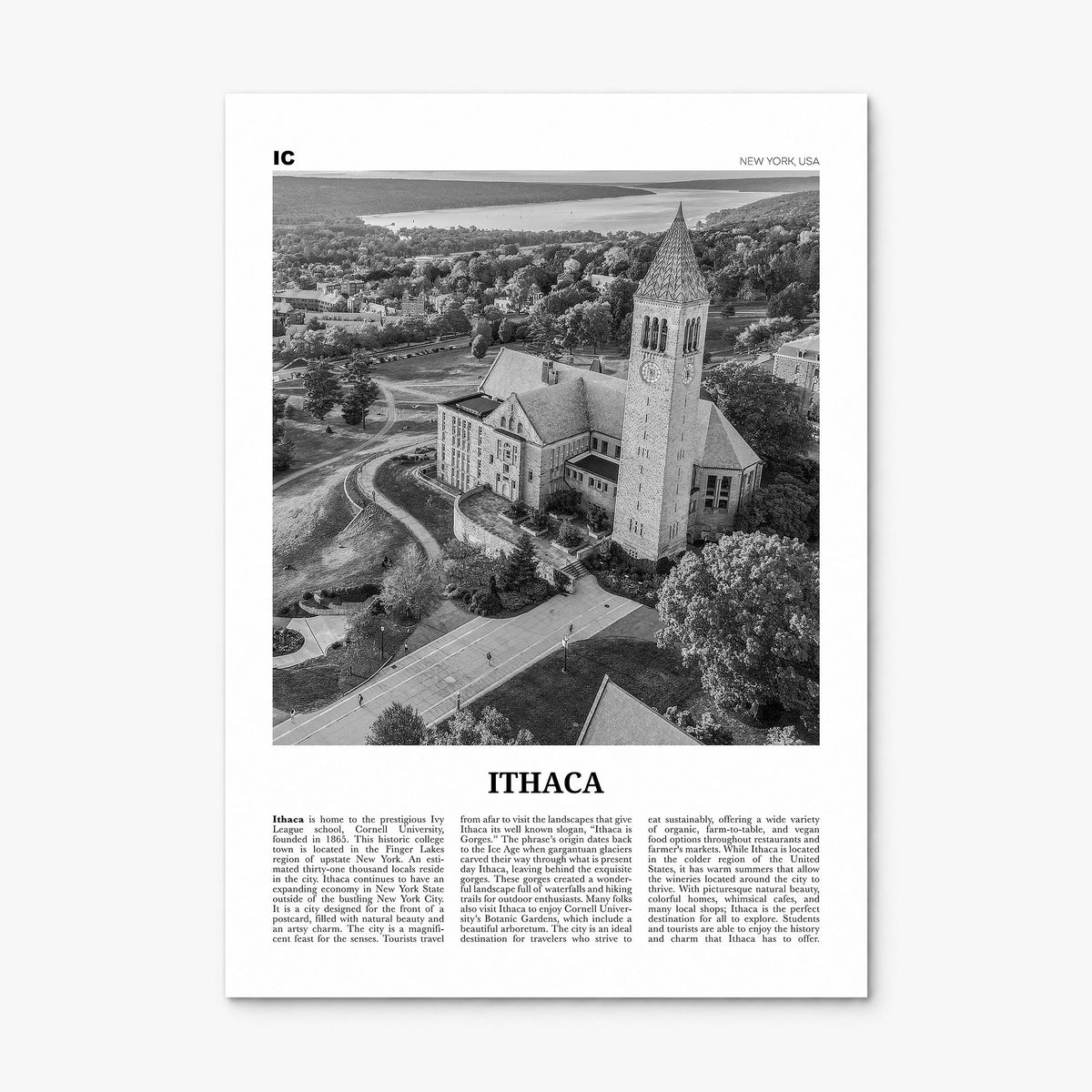 Ithaca Newspaper Poster, print only (unframed)