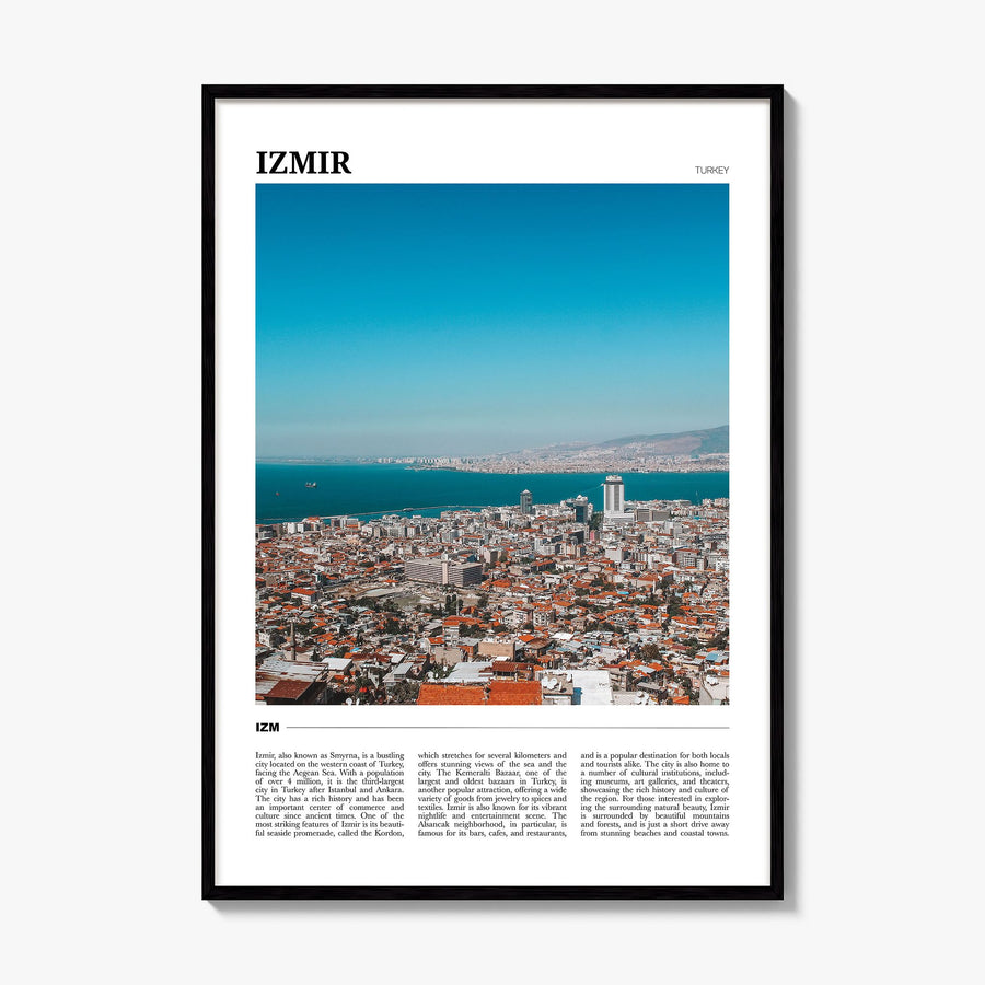 Izmir Travel Poster, framed poster mockup