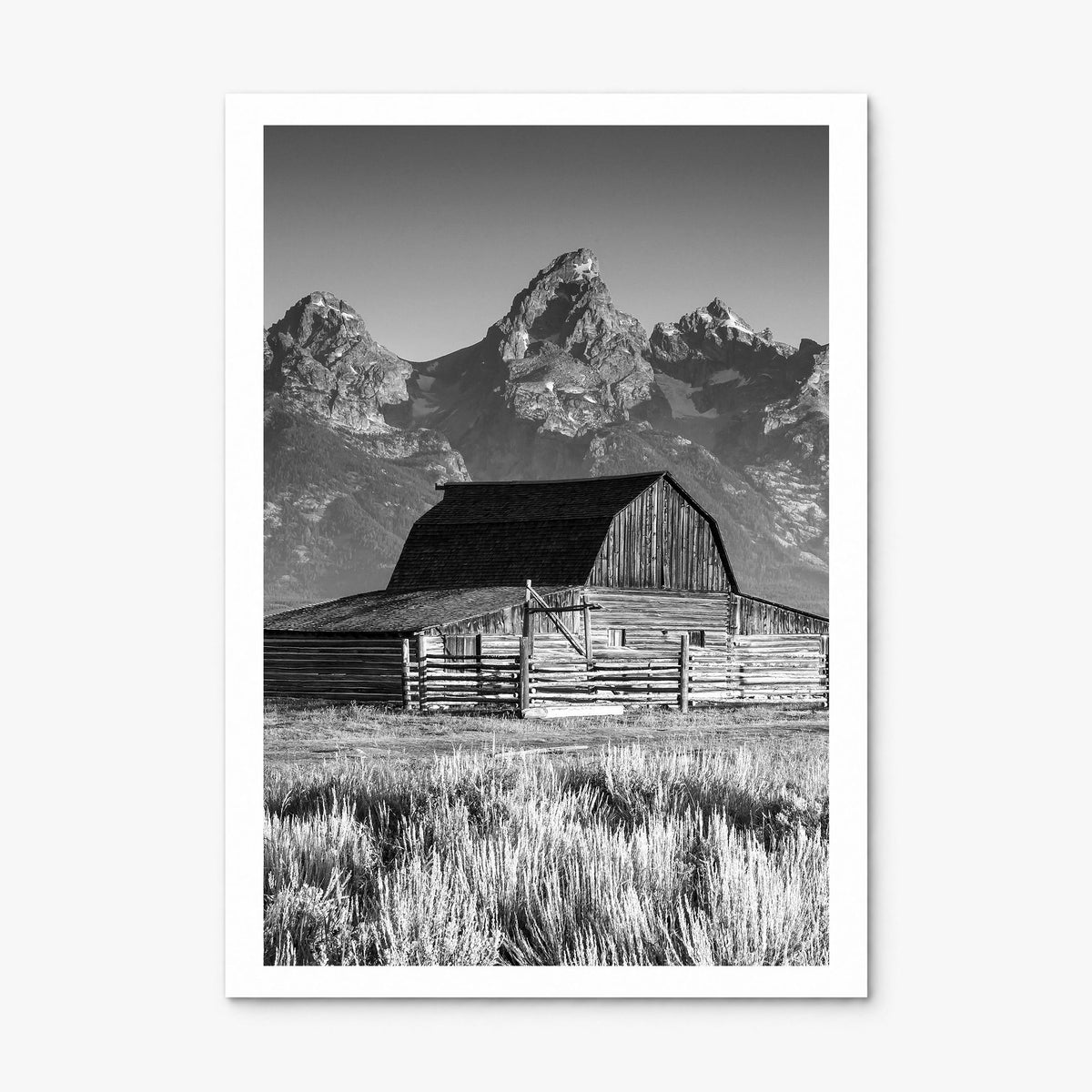 Jackson Hole Photo Poster, print only (unframed), white border