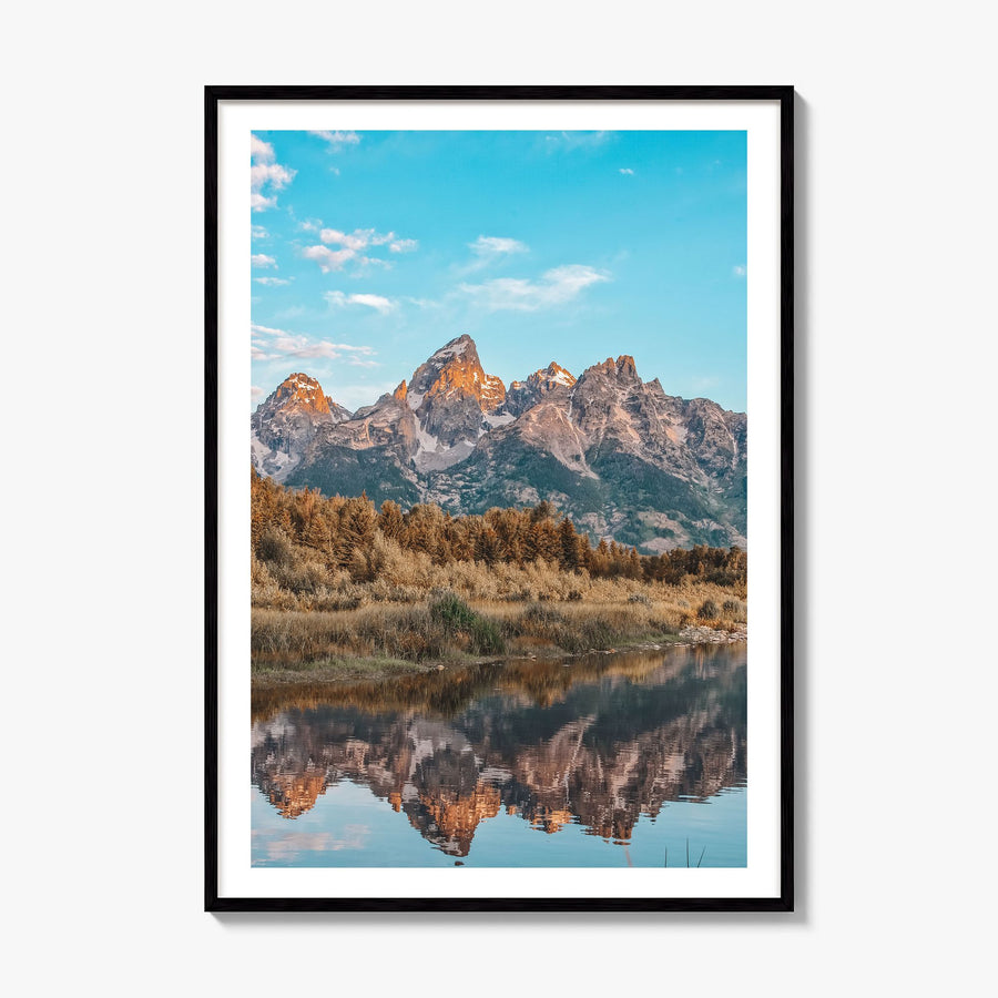 Jackson Hole Photo Poster, framed poster mockup, white border