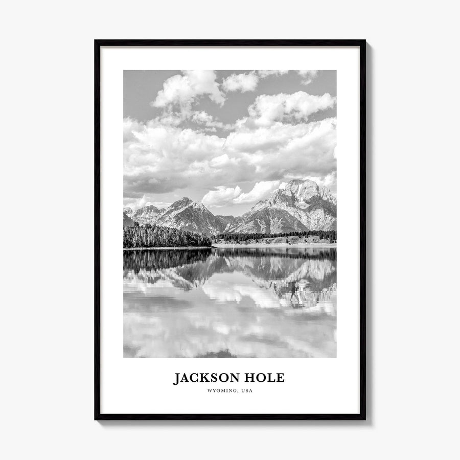 Jackson Hole Classic Poster, framed poster mockup