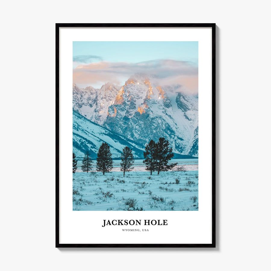 Jackson Hole Classic Poster, framed poster mockup