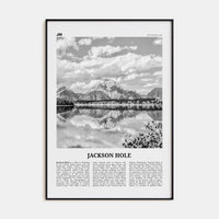 Jackson Hole Poster None / 8x12 in Nbourhood Travel B&W Poster