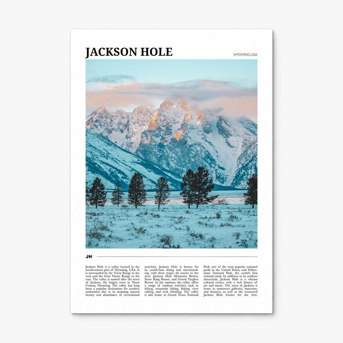 Jackson Hole Travel Poster, print only (unframed)