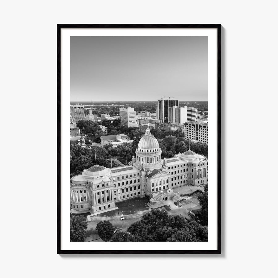 Jackson, Mississippi Photo Poster, framed poster mockup, white border