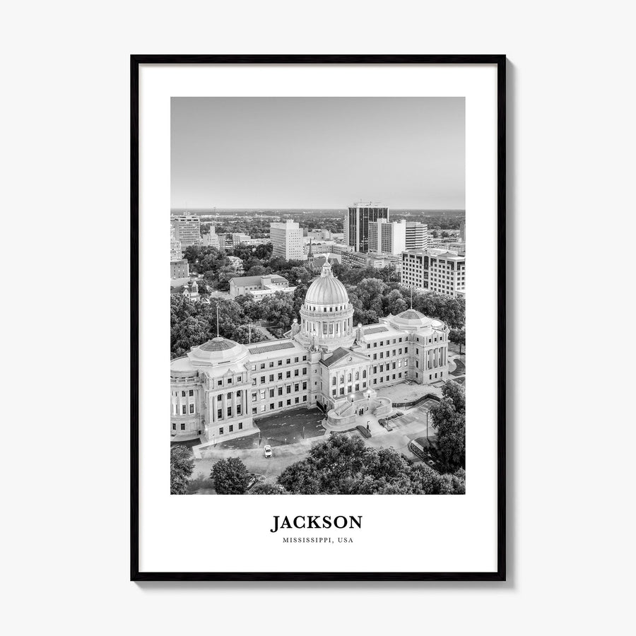 Jackson, Mississippi Classic No 1 Poster, framed poster mockup