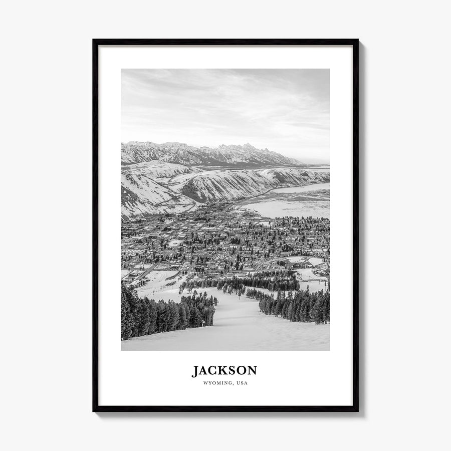 Jackson, Wyoming Classic Poster, framed poster mockup