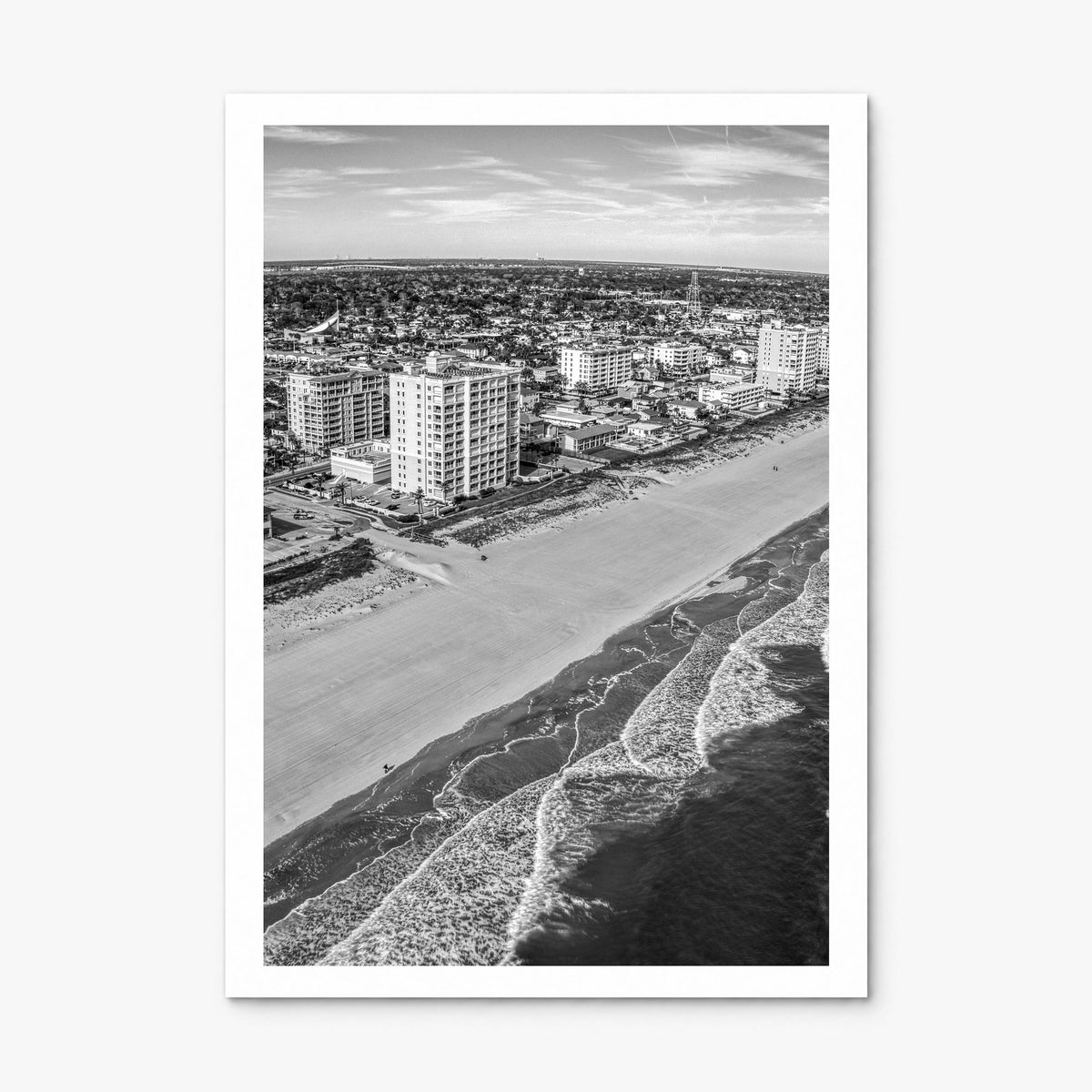 Jacksonville Beach Photo Poster, print only (unframed), white border