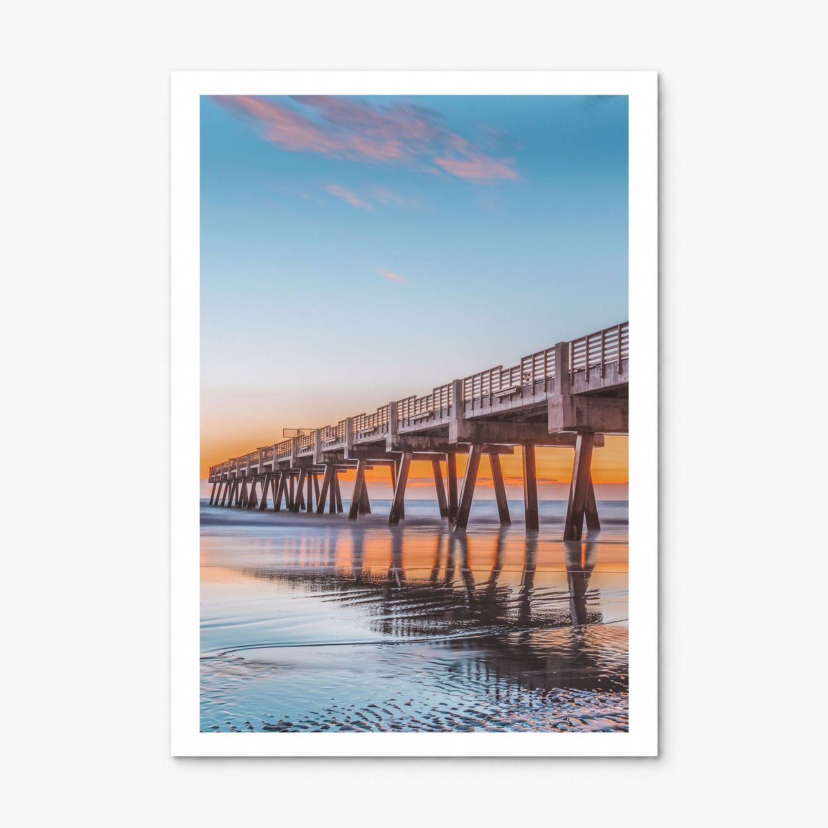 Jacksonville Beach Photo No 1 Poster, print only (unframed), white border