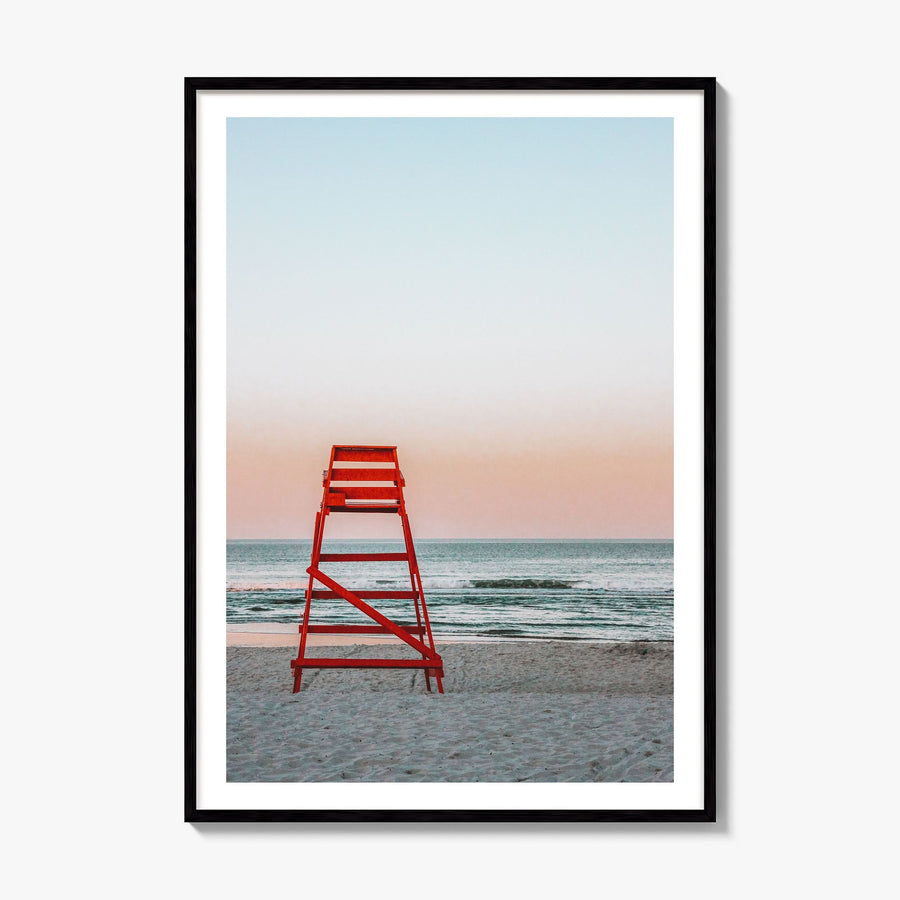 Jacksonville Beach Photo No 3 Poster, framed poster mockup, white border