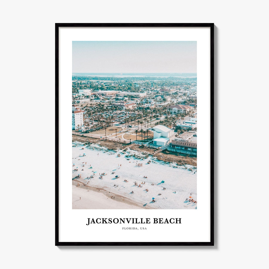 Jacksonville Beach Classic Poster, framed poster mockup