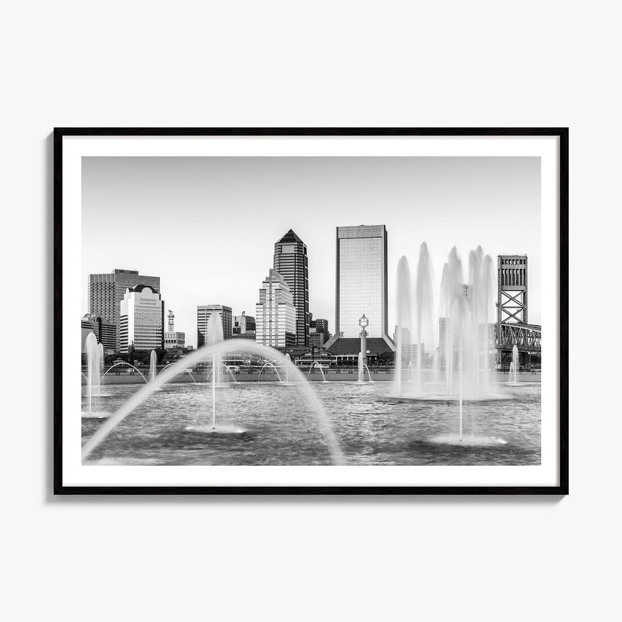 Jacksonville Photo Poster, framed poster mockup, white border
