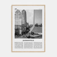 Jacksonville No 2 Poster Natural Wood / 8x12 in Nbourhood Travel B&W Poster