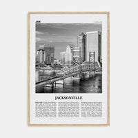 Jacksonville No 3 Poster Natural Wood / 8x12 in Nbourhood Travel B&W Poster