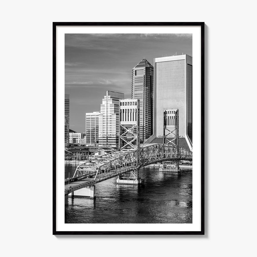 Jacksonville Photo No 2 Poster, framed poster mockup, white border