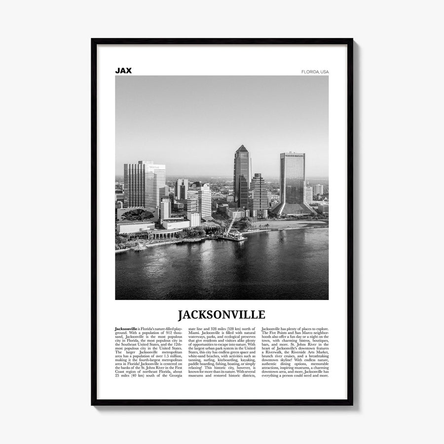 Jacksonville Newspaper No 1 Poster, framed poster mockup