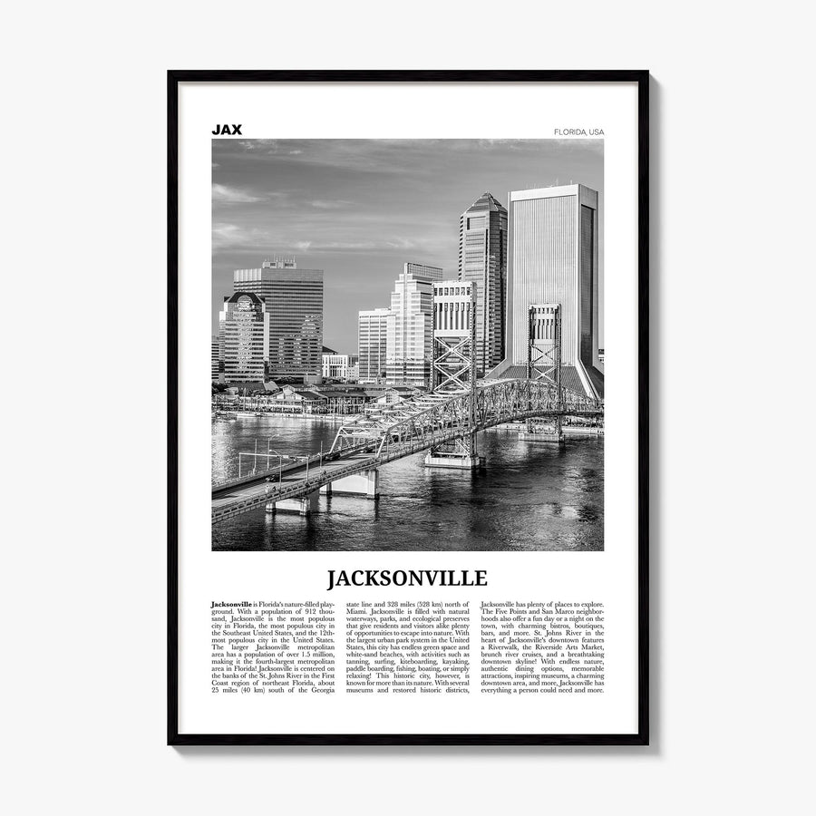 Jacksonville Newspaper No 3 Poster, framed poster mockup