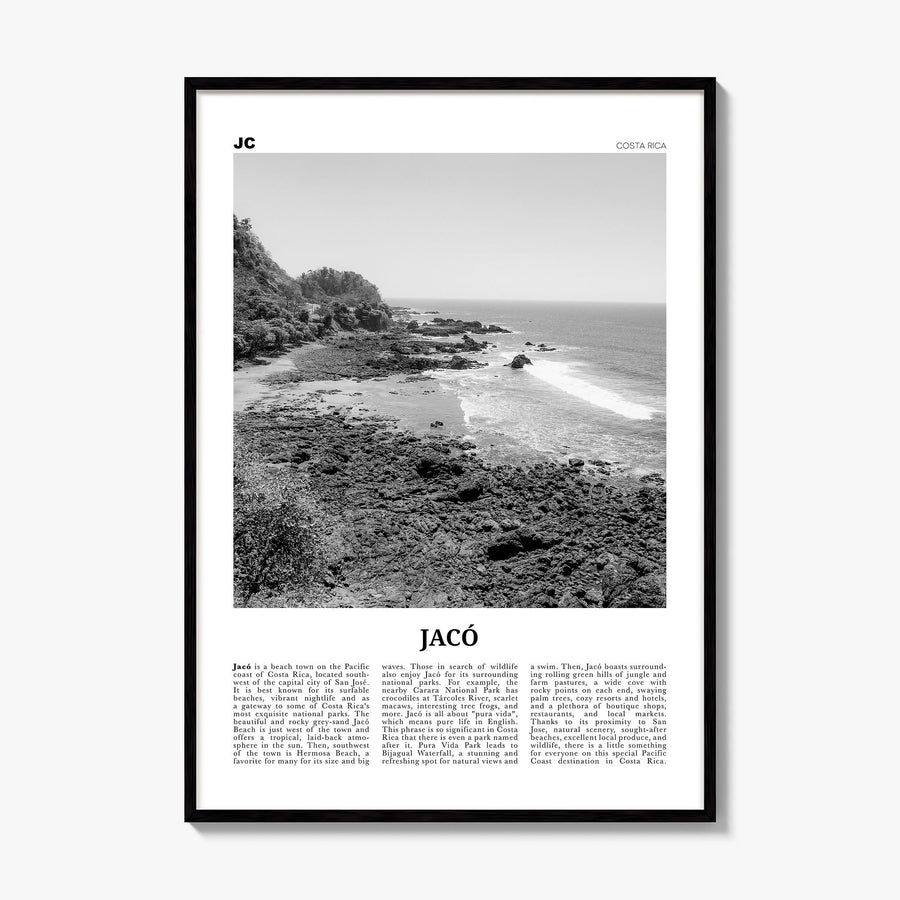 Jacó Newspaper Poster, framed poster mockup