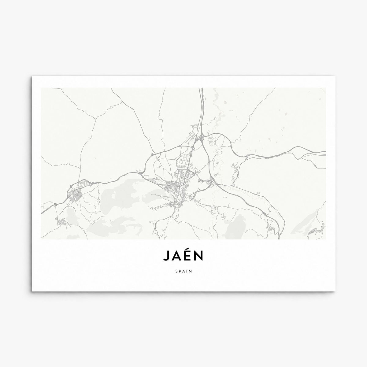 Jaén Map Poster, print only (unframed)