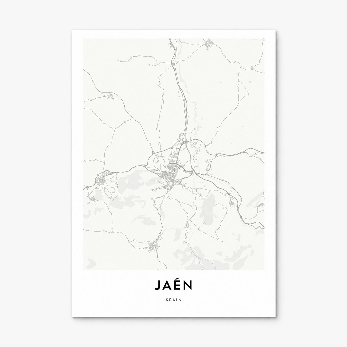 Jaén Map Poster, print only (unframed)