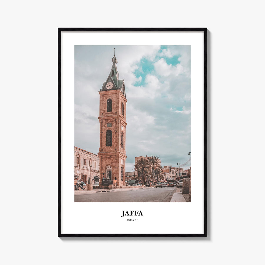 Jaffa colorful classic poster of Israel – vertical wall art, unframed print shown in interior mockup