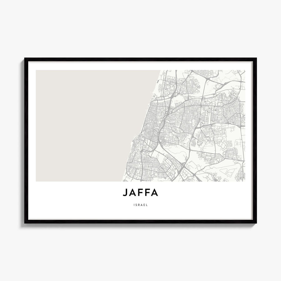 Jaffa Map Poster, framed poster mockup