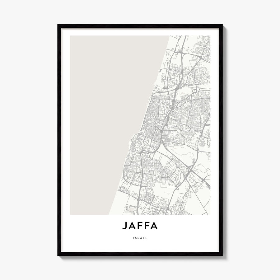 Jaffa Map Poster, framed poster mockup
