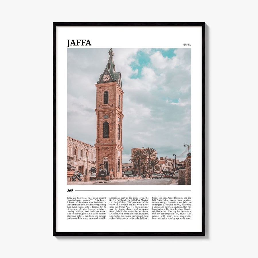 Jaffa Travel Poster, framed poster mockup