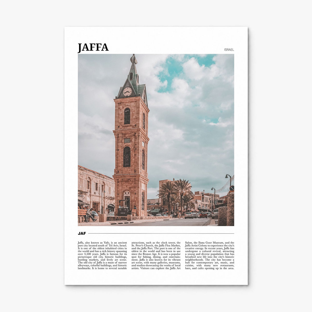 Jaffa Travel Poster, print only (unframed)