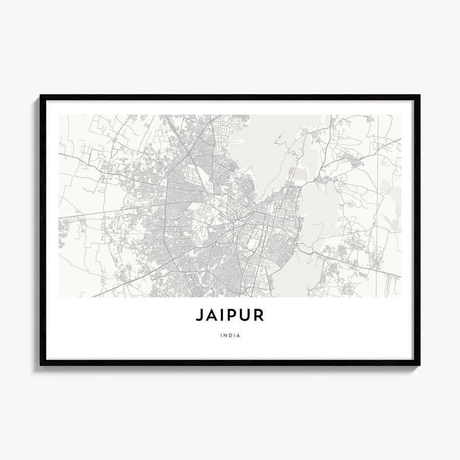 Jaipur Map Poster, framed poster mockup