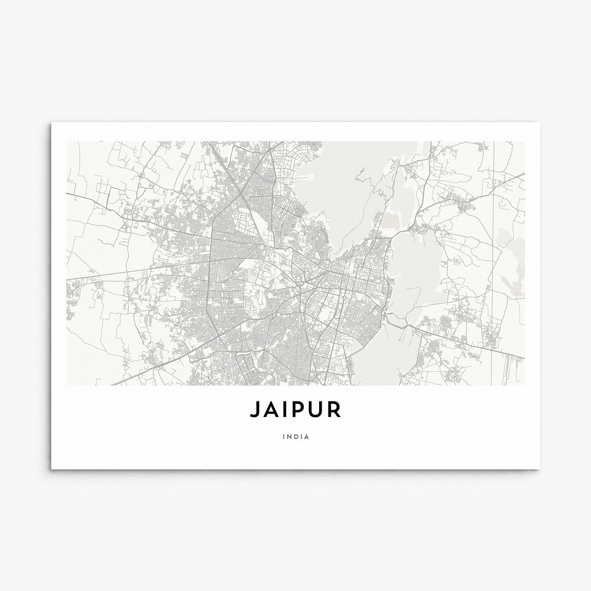 Jaipur Map Poster, print only (unframed)