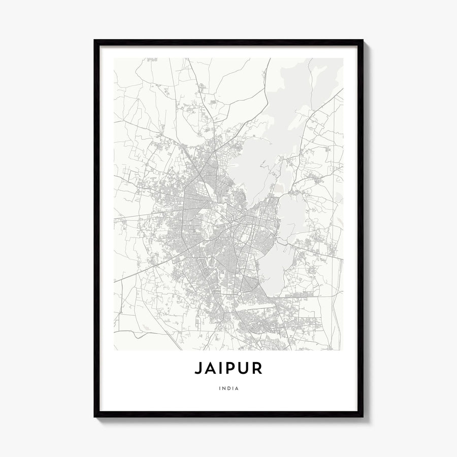 Jaipur Map Poster, framed poster mockup