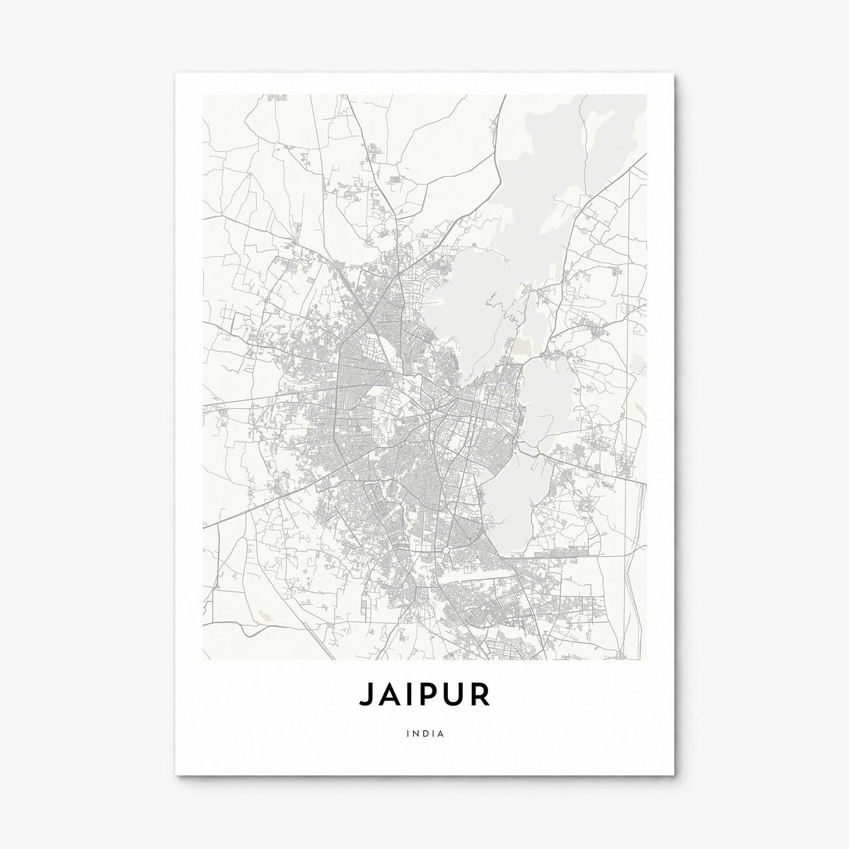 Jaipur Map Poster, print only (unframed)