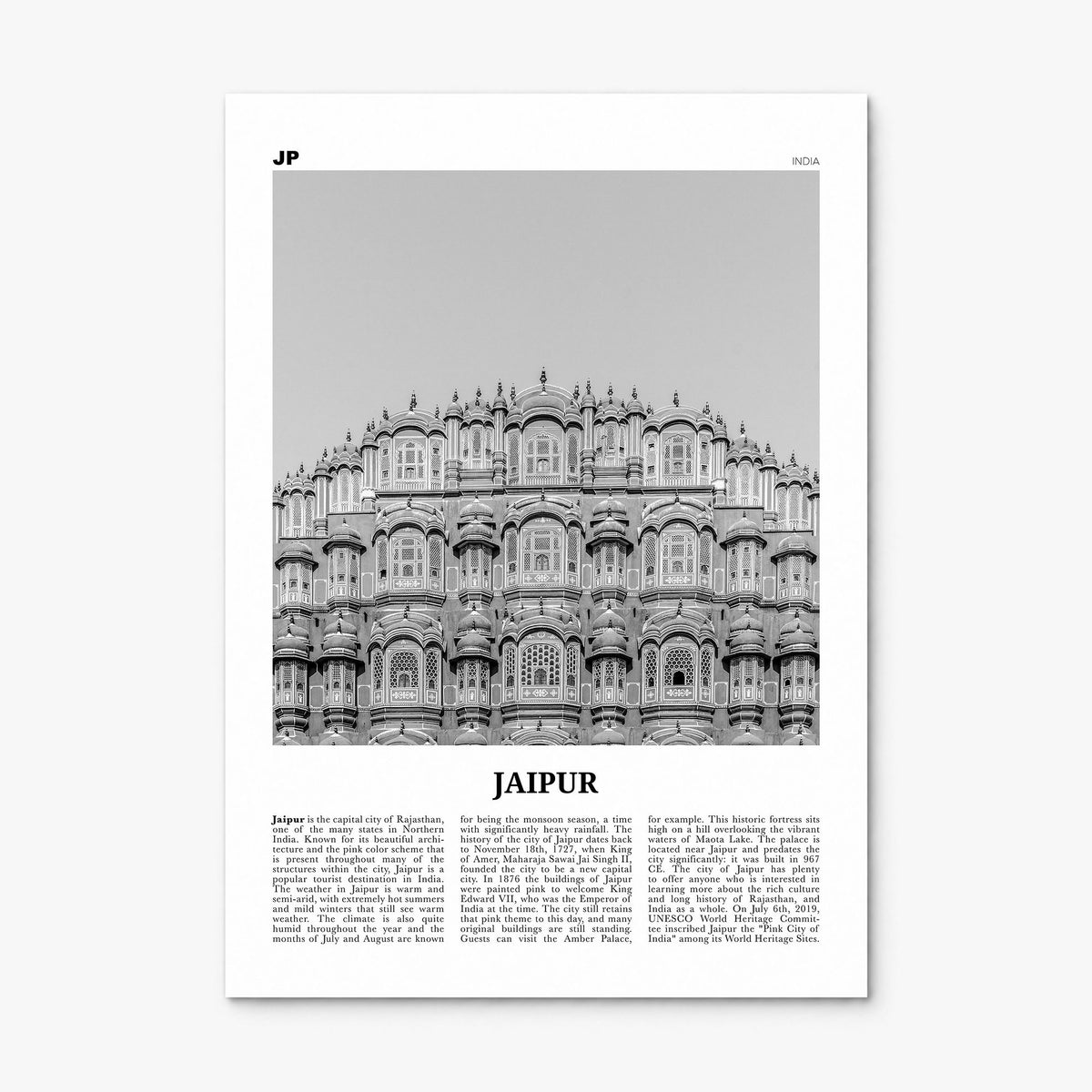 Jaipur Newspaper Poster, print only (unframed)