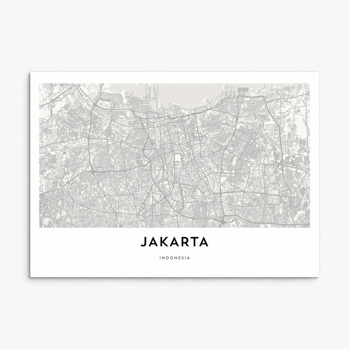 Jakarta Map Poster, print only (unframed)